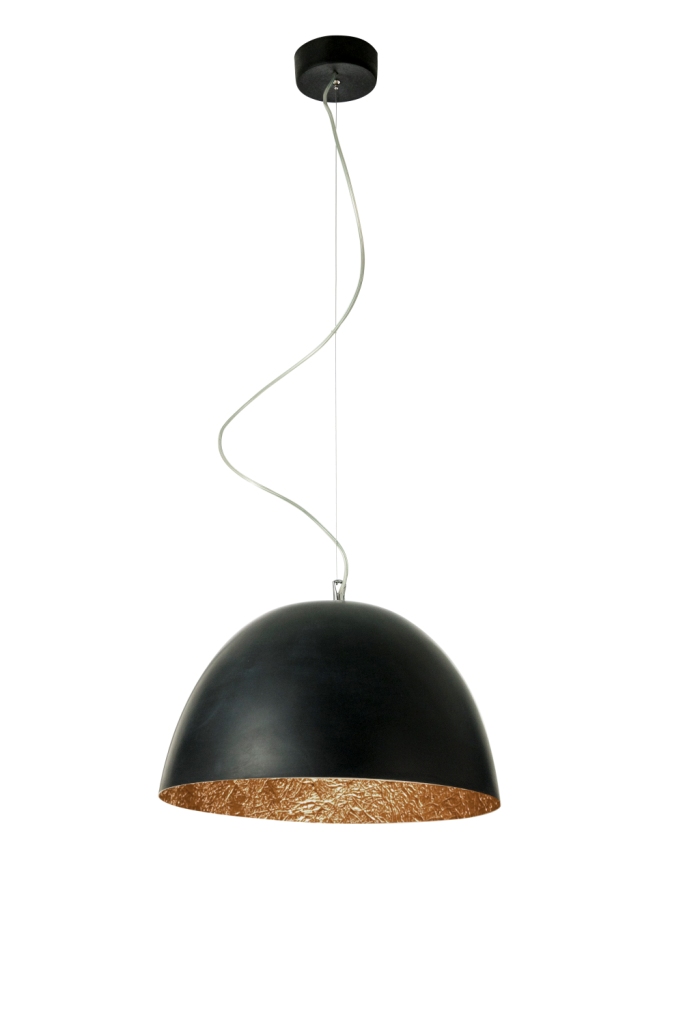 Pendant Lamp H2O Lavagna In-Es Artdesign Collection Matt Color Black Bronze Size 27,5 Cm  Diam. 46 Cm